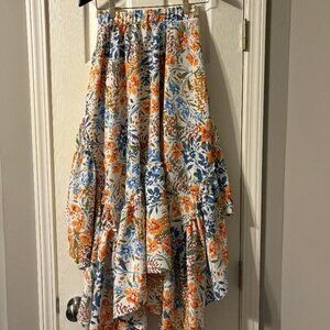 The Nest Swing Of Things Pocketed Midi Skirt - Floral - S